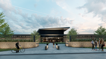 Artist's impression of outside of Cybersecurity Centre of Excellence in 2022