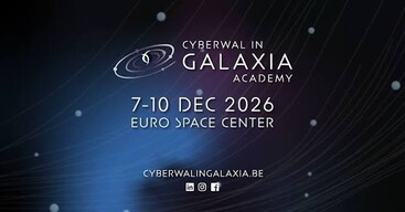 Cyberwal in Galaxia promotional graphic with the date of 7-10 Dec 2026 and location as Euro Space Center